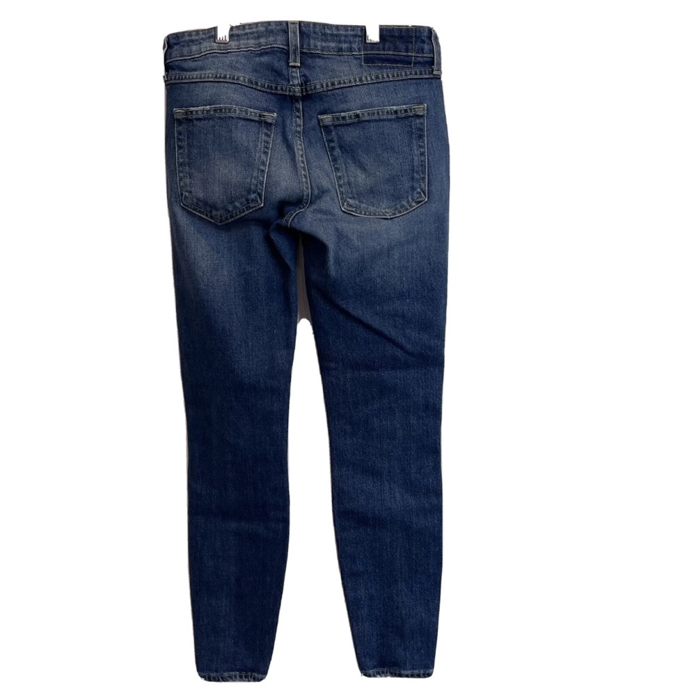 AMO 26x27” Twist Zip Skinny in Sapphire - Blue Skinny Ankle Zip Jeans - Picture 4 of 10